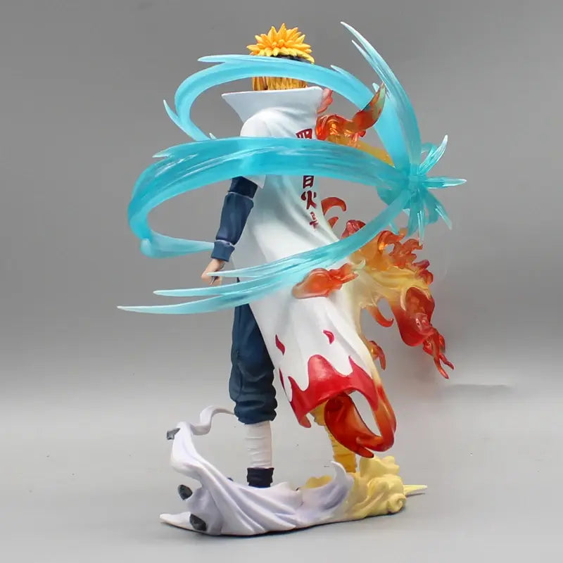 26cm Naruto Namikaze Minato Anime Figures Gk Figurine with LED Pvc Statue Rasengan Decoration Collectible Model Kids Toys Gift