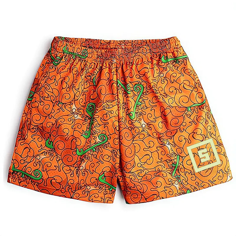 Cartoon Print Gym Shorts Quick Dry Mesh