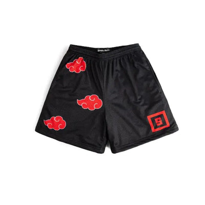 Cartoon Print Gym Shorts Quick Dry Mesh