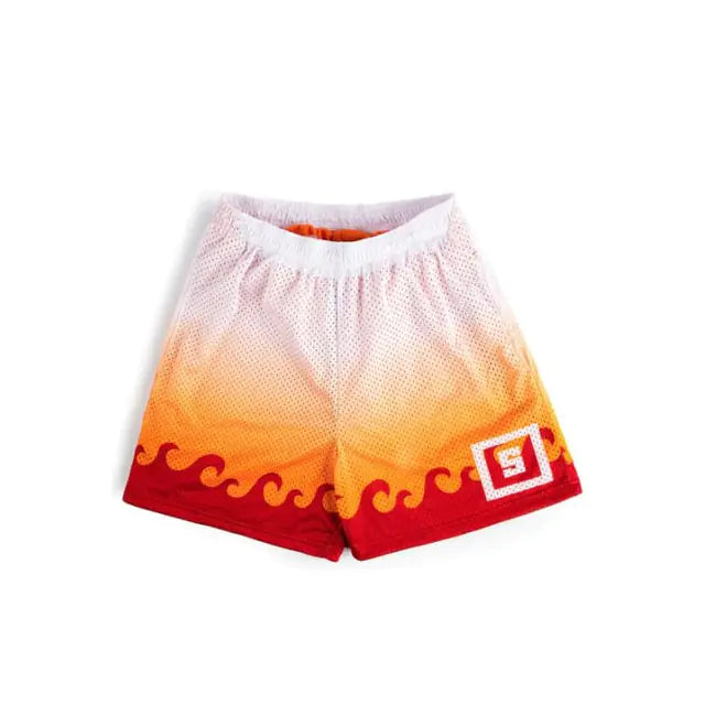 Cartoon Print Gym Shorts Quick Dry Mesh