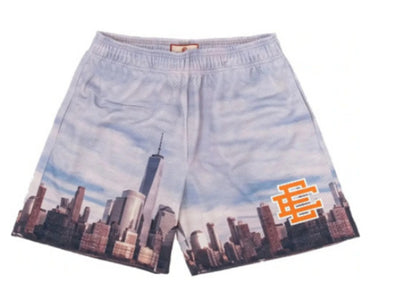 Cartoon Print Gym Shorts Quick Dry Mesh