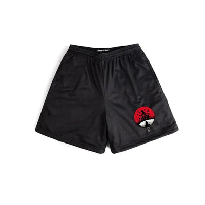 Cartoon Print Gym Shorts Quick Dry Mesh