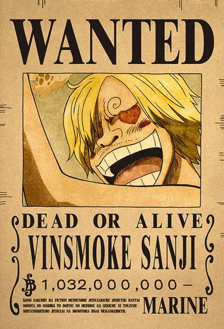 One Piece Wanted Posters